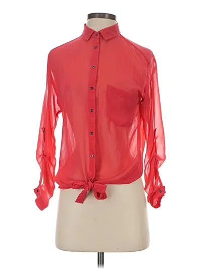 Pre-owned Garage Long Sleeve Blouse In Red