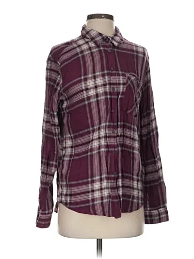 Pre-owned Garage Long Sleeve Button Down Shirt In Burgundy