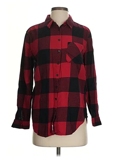 Pre-owned Garage Long Sleeve Button Down Shirt In Burgundy