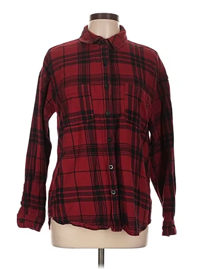 Pre-owned Garage Long Sleeve Button Down Shirt In Burgundy