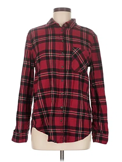 Pre-owned Garage Long Sleeve Button Down Shirt In Red