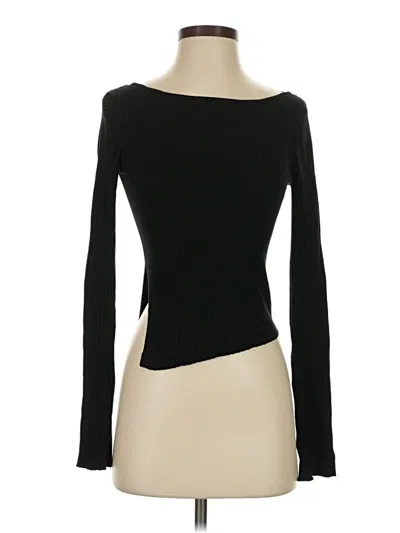 Pre-owned Garage Long Sleeve Top Black One Shoulder Neckline Tops