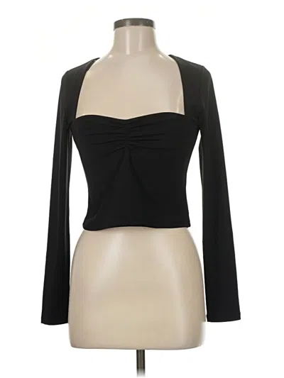 Pre-owned Garage Long Sleeve Top Black Strapless Neckline Tops