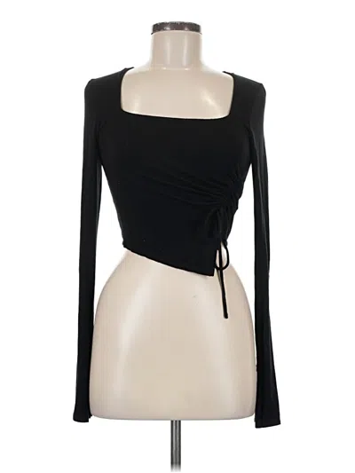 Pre-owned Garage Long Sleeve Top Black Sweetheart Neckline Tops