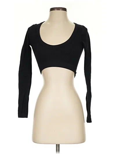 Pre-owned Garage Long Sleeve Top Black Sweetheart Neckline Tops