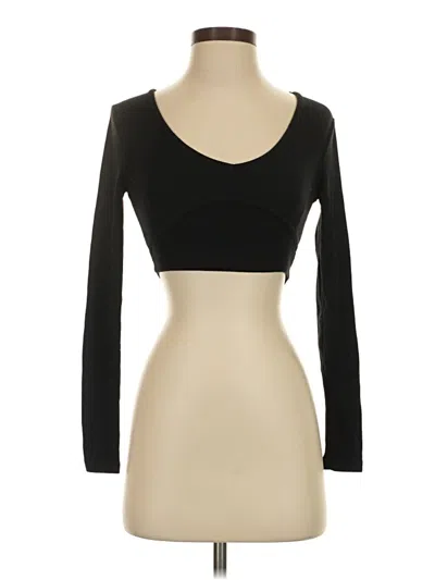 Pre-owned Garage Long Sleeve Top Black Sweetheart Neckline Tops