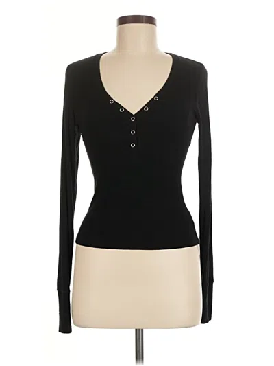 Pre-owned Garage Long Sleeve Top Black Sweetheart Neckline Tops