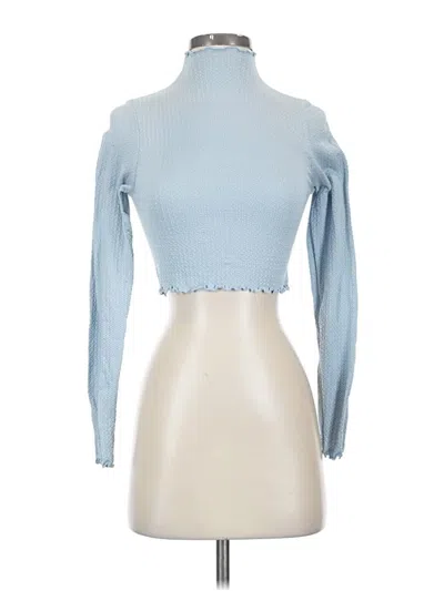 Pre-owned Garage Long Sleeve Top Blue Turtleneck Tops
