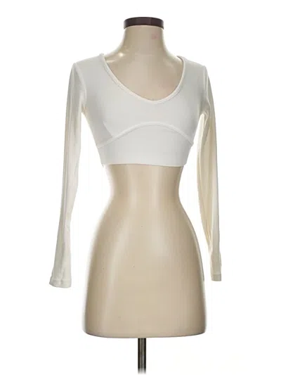 Pre-owned Garage Long Sleeve Top Ivory Sweetheart Neckline Tops