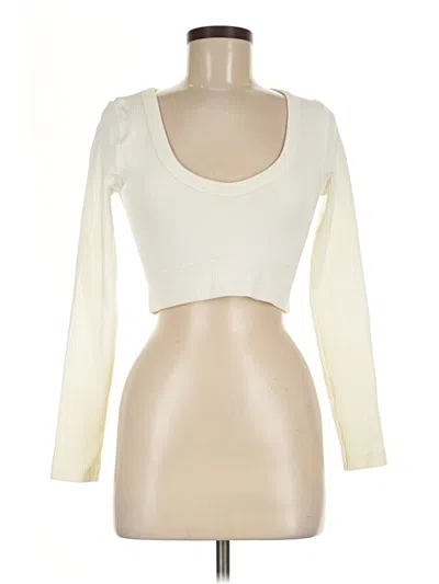 Garage Long Sleeve Top Ivory Sweetheart Neckline Tops