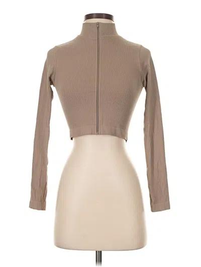 Pre-owned Garage Long Sleeve Top Tan Turtleneck Tops