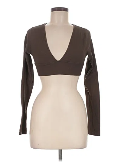 Pre-owned Garage Long Sleeve T-shirt In Brown
