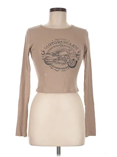 Pre-owned Garage Long Sleeve T-shirt In Tan