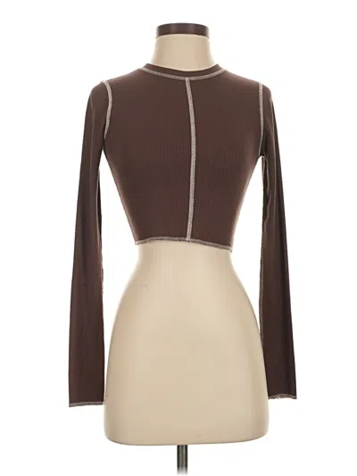 Pre-owned Garage Long Sleeve Turtleneck In Brown