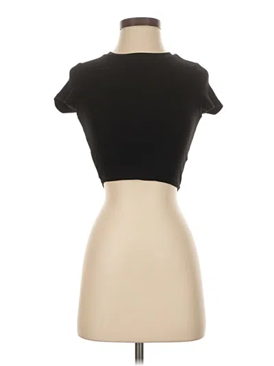 Pre-owned Garage Short Sleeve Top Black Strapless Neckline Tops