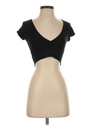 Pre-owned Garage Short Sleeve Top Black Sweetheart Neckline Tops