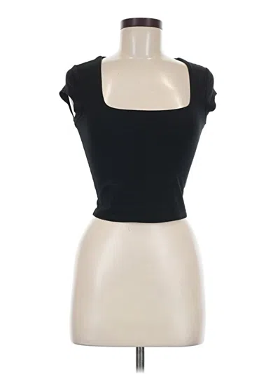 Pre-owned Garage Short Sleeve Top Black Sweetheart Neckline Tops