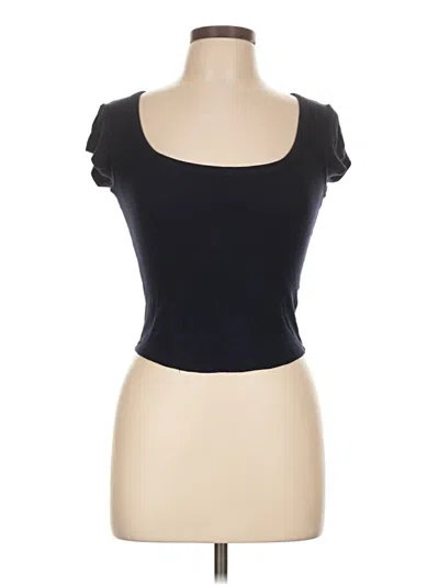 Pre-owned Garage Short Sleeve Top Black Sweetheart Neckline Tops