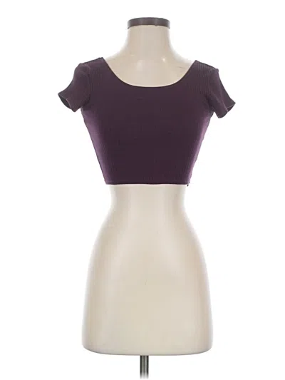 Pre-owned Garage Short Sleeve Top Purple Sweetheart Neckline Tops