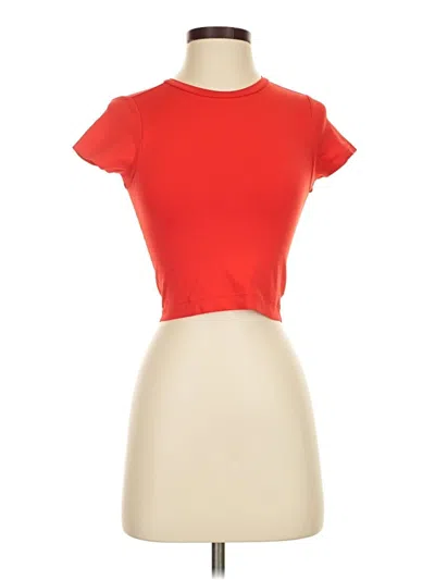 Pre-owned Garage Short Sleeve Top Red Boatneck Tops