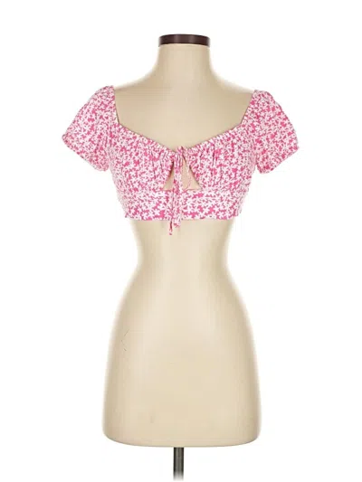 Pre-owned Garage Short Sleeve T-shirt In Pink