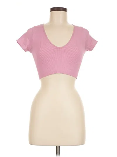Pre-owned Garage Short Sleeve T-shirt In Pink