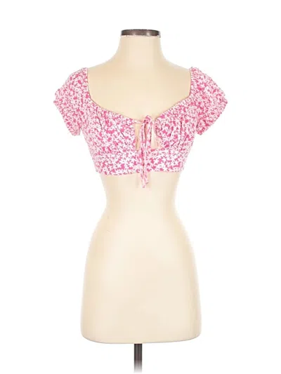 Pre-owned Garage Short Sleeve T-shirt In Pink