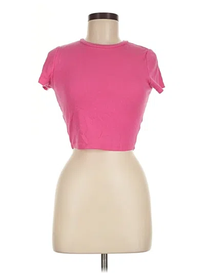 Pre-owned Garage Short Sleeve T-shirt In Pink