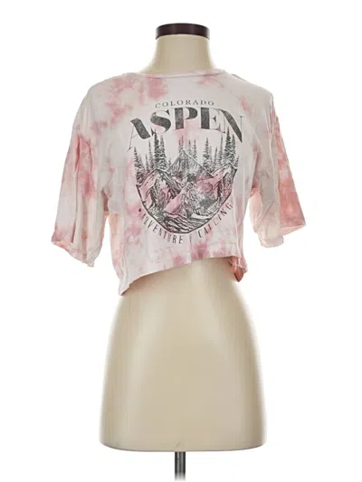 Pre-owned Garage Short Sleeve T-shirt In Pink