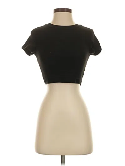 Pre-owned Garage Short Sleeve Turtleneck In Black