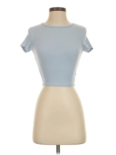 Pre-owned Garage Short Sleeve Turtleneck In Blue