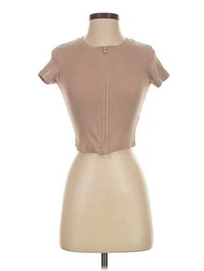 Pre-owned Garage Short Sleeve Turtleneck In Brown