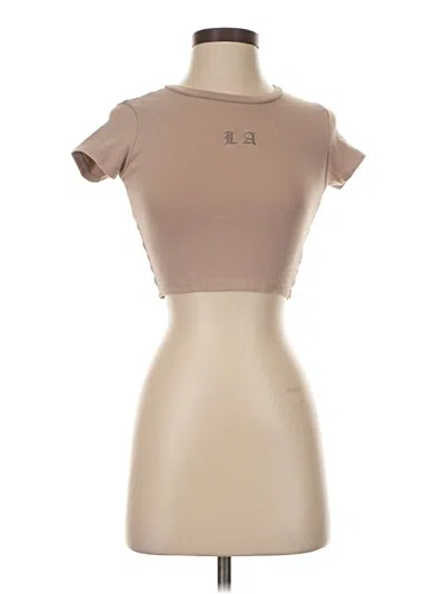 Pre-owned Garage Short Sleeve Turtleneck In Brown