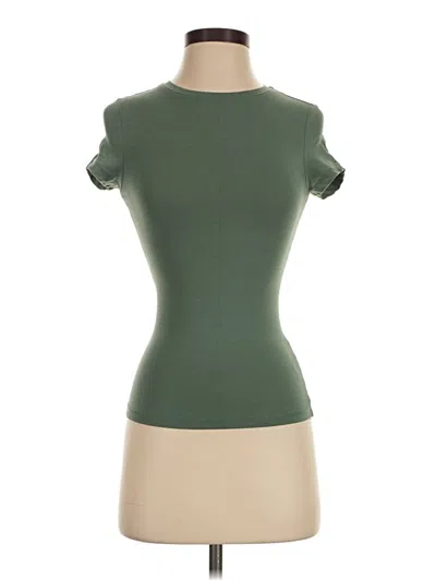 Pre-owned Garage Short Sleeve Turtleneck In Green