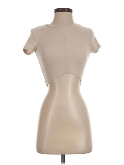 Pre-owned Garage Short Sleeve Turtleneck In Ivory