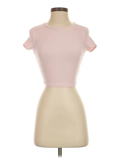 Pre-owned Garage Short Sleeve Turtleneck In Pink