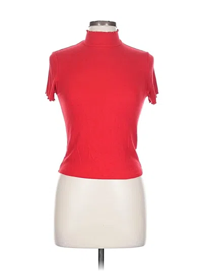 Pre-owned Garage Short Sleeve Turtleneck In Red
