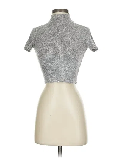 Pre-owned Garage Short Sleeve Turtleneck In Silver