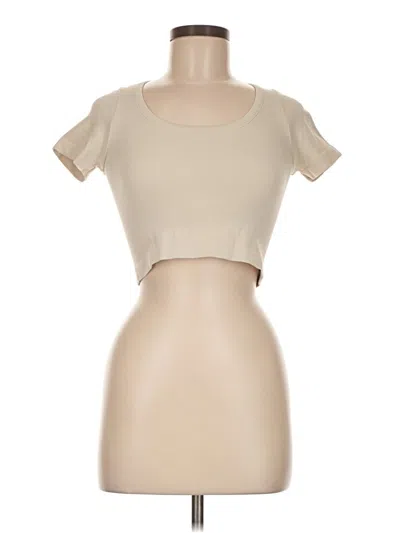 Pre-owned Garage Short Sleeve Turtleneck In Tan