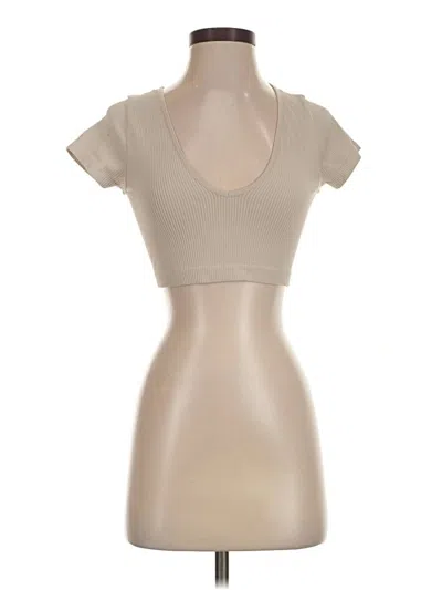 Pre-owned Garage Short Sleeve Turtleneck In Tan