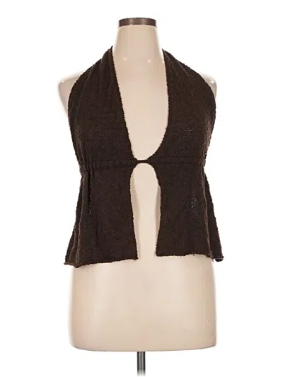 Pre-owned Garage Sleeveless Blouse In Brown