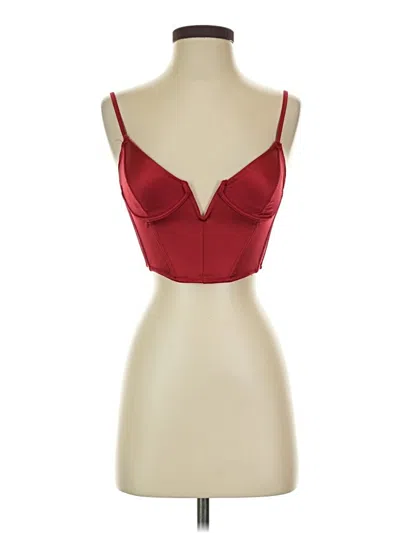 Pre-owned Garage Sleeveless Blouse In Burgundy