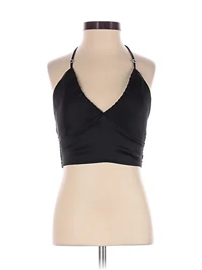 Pre-owned Garage Sleeveless Top Black Halter Neckline Tops