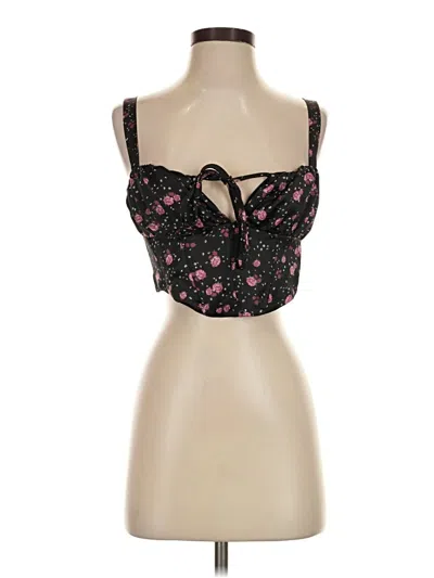 Pre-owned Garage Sleeveless Top Black Sweetheart Neckline Tops