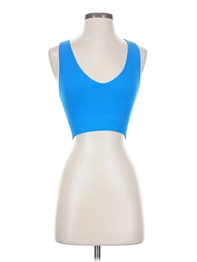 Pre-owned Garage Sleeveless Top Blue Halter Neckline Tops