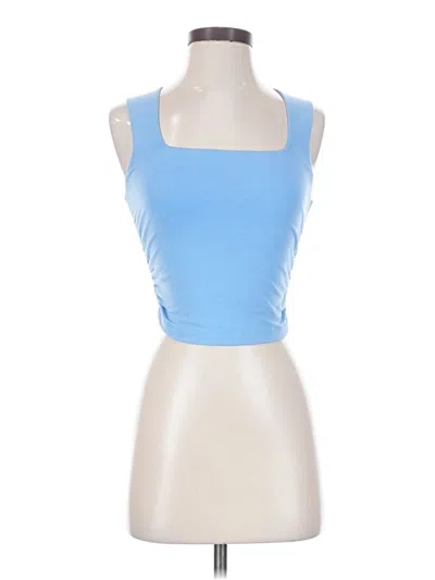Pre-owned Garage Sleeveless Top Blue Halter Neckline Tops