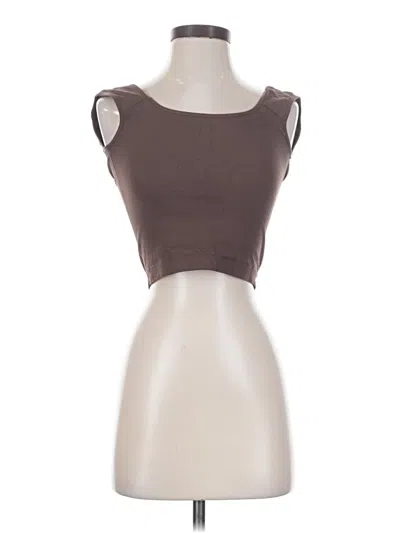 Pre-owned Garage Sleeveless Top Brown Sweetheart Neckline Tops
