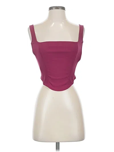 Pre-owned Garage Sleeveless Top Burgundy Strapless Neckline Tops