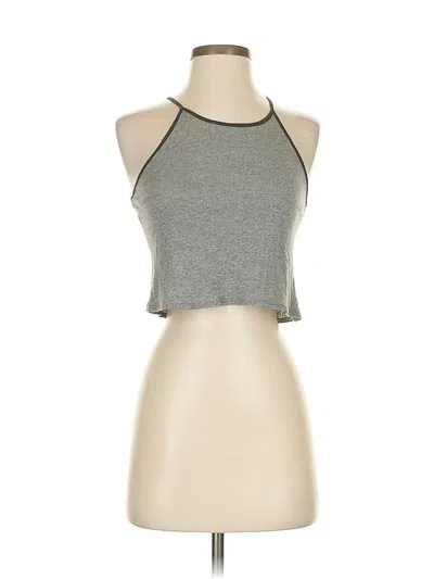 Pre-owned Garage Sleeveless Top Gray Halter Neckline Tops