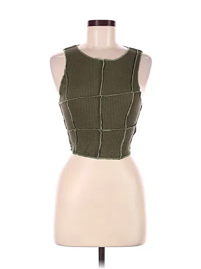 Pre-owned Garage Sleeveless Top Green Square Neckline Tops